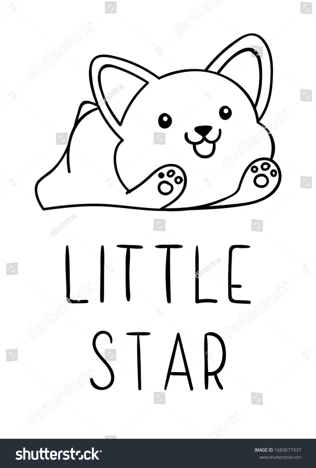Coloring pages black white cute kawaii stock vector royalty free