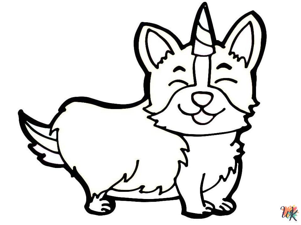Corgi coloring pages by coloringpageswk on