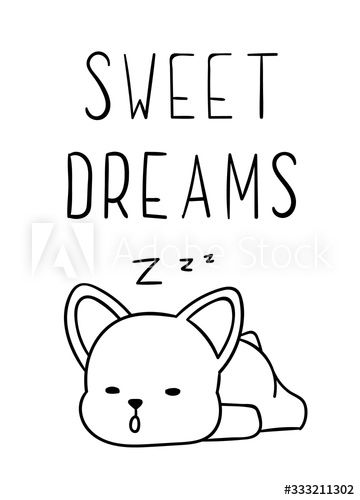 Coloring pages black and white cute kawaii hand drawn corgi dog doodles lettering sweet dreams coloring pages how to draw hands cute coloring pages