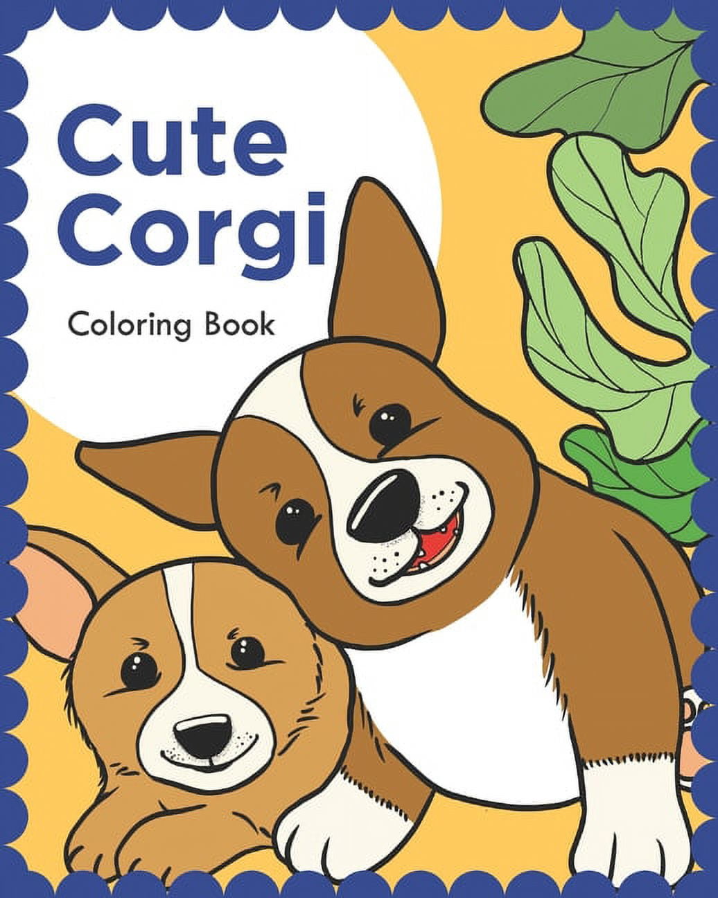 Cute corgi coloring book paperback