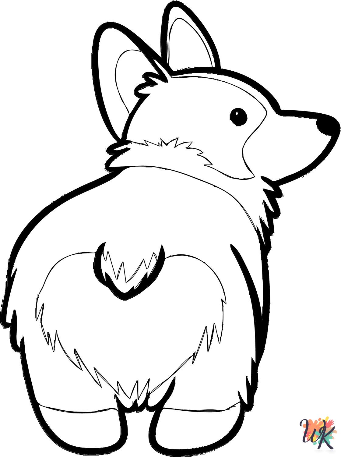 Corgi coloring pages by coloringpageswk on