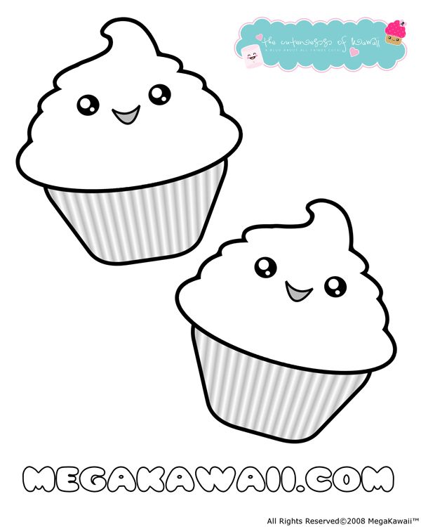 Kawaii cupcake coloring pages printable cupcake coloring pages free printable coloring pages cute coloring pages