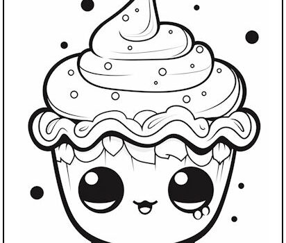 Tag cupcake coloring page print it free