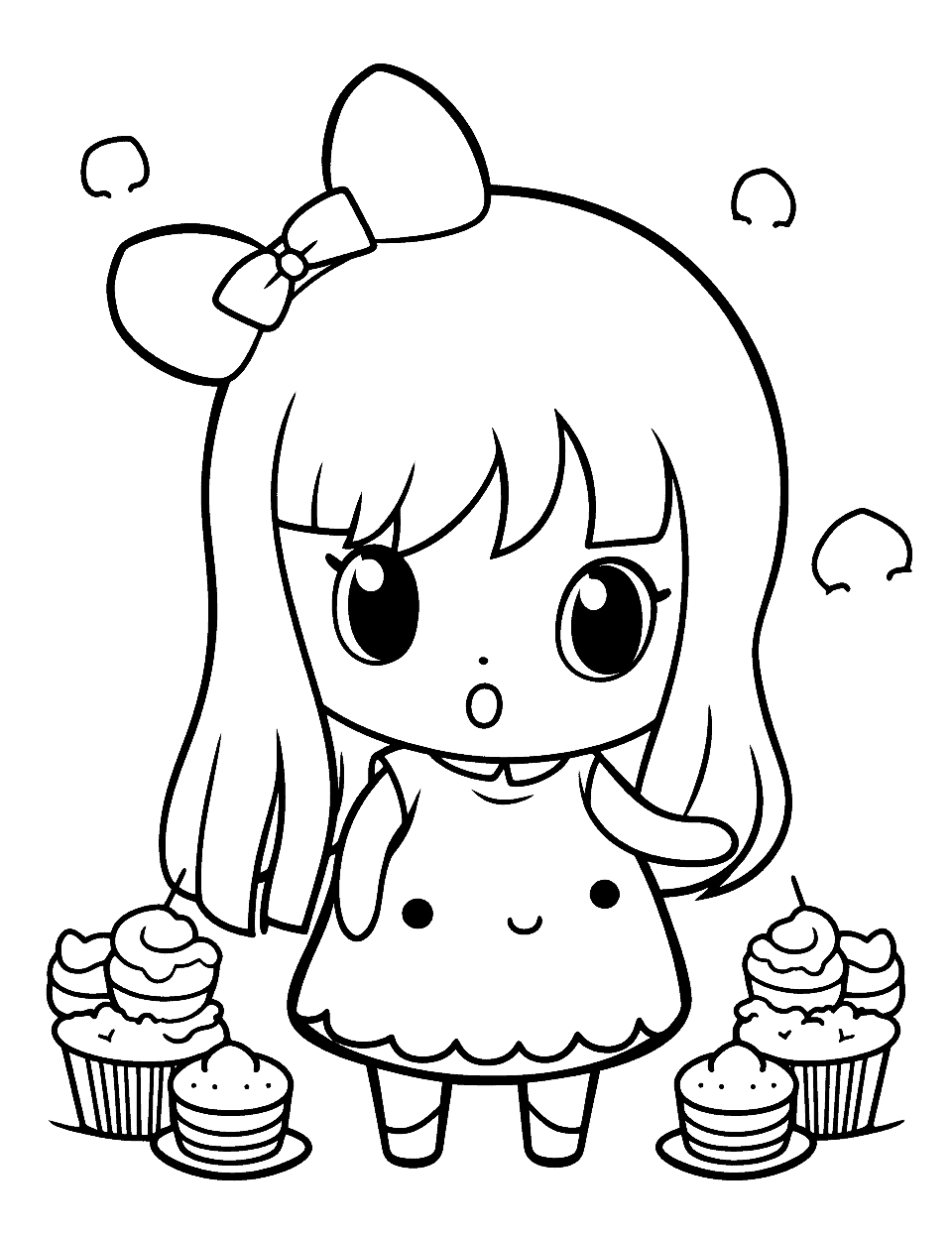 Kawaii coloring pages free printable sheets