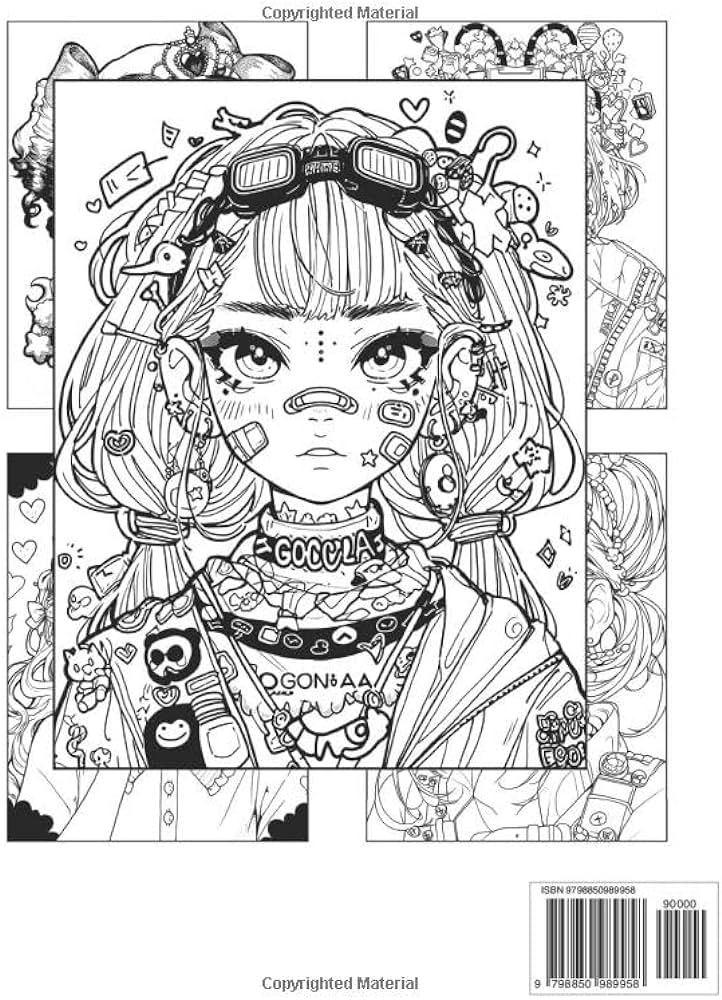 Decora anime girls coloring book cute fashionable outfits coloring pages with kawaii harajuku illustrations special gift for all ages fun relaxation paula mckinney books