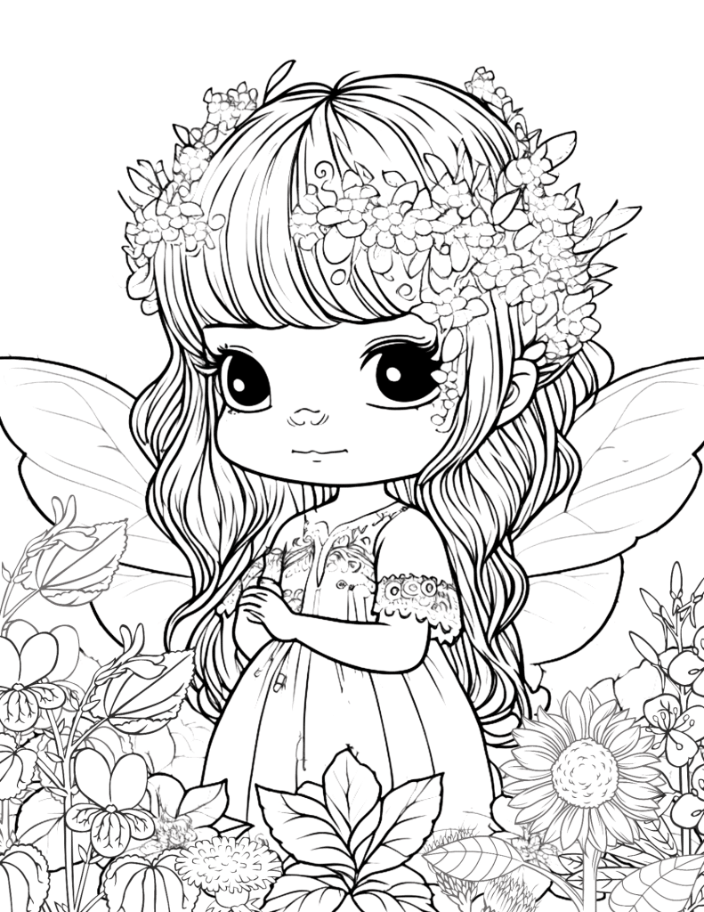 Kawaii coloring pages for girls adults