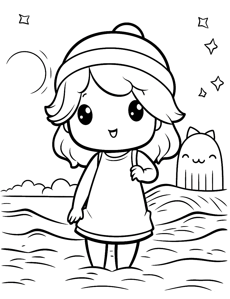 Kawaii coloring pages free printable sheets