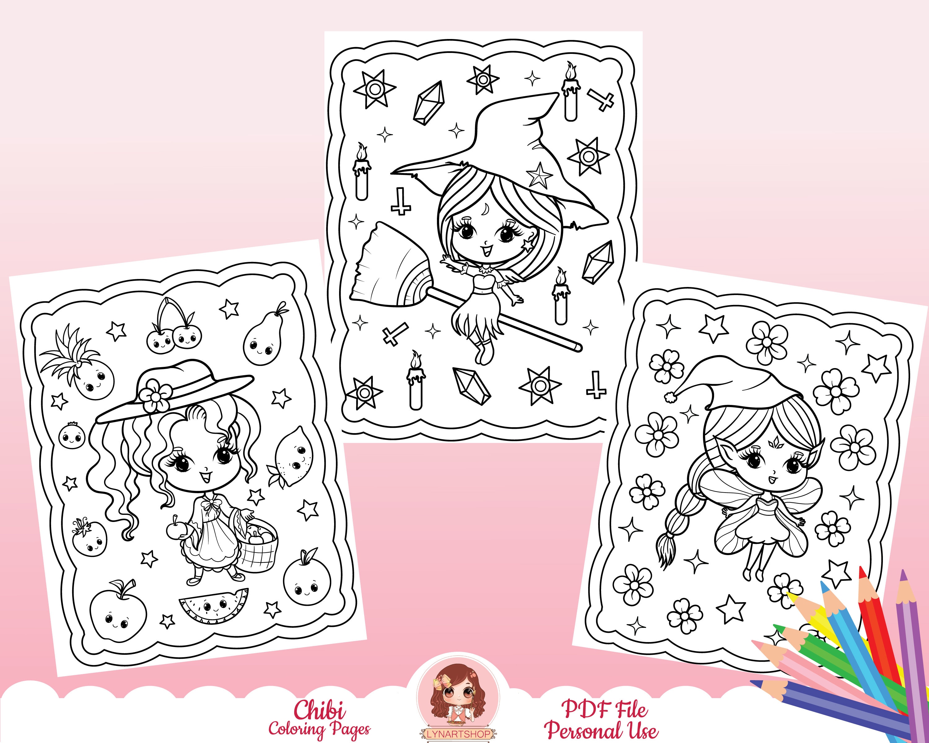 Cute Anime Chibi Coloring Pages, Anime Coloringbook, Coloring Pages for  Adults, Cute Girls, Kawaii Style, Anime Coloring 