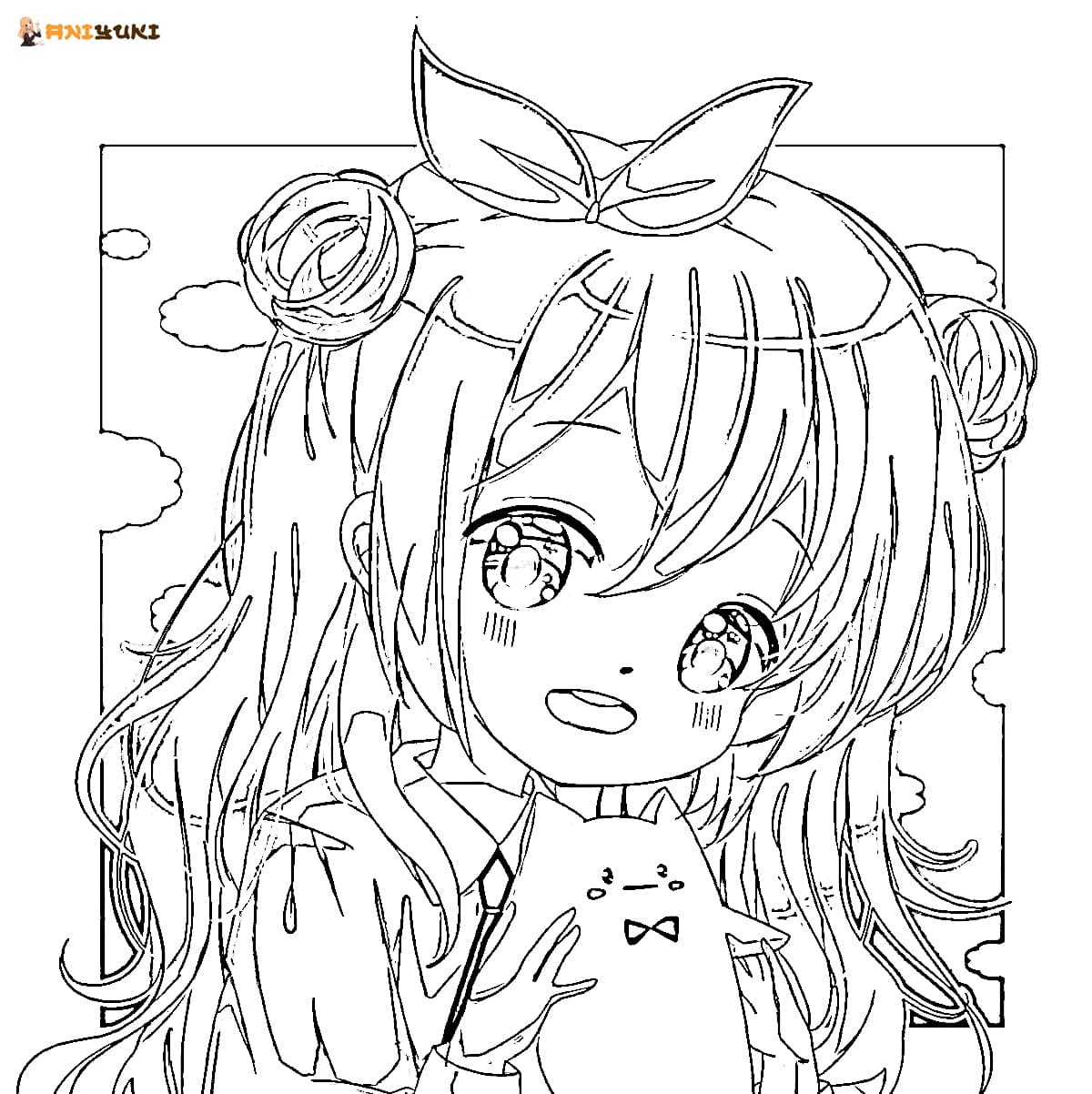 Anime girls coloring pages