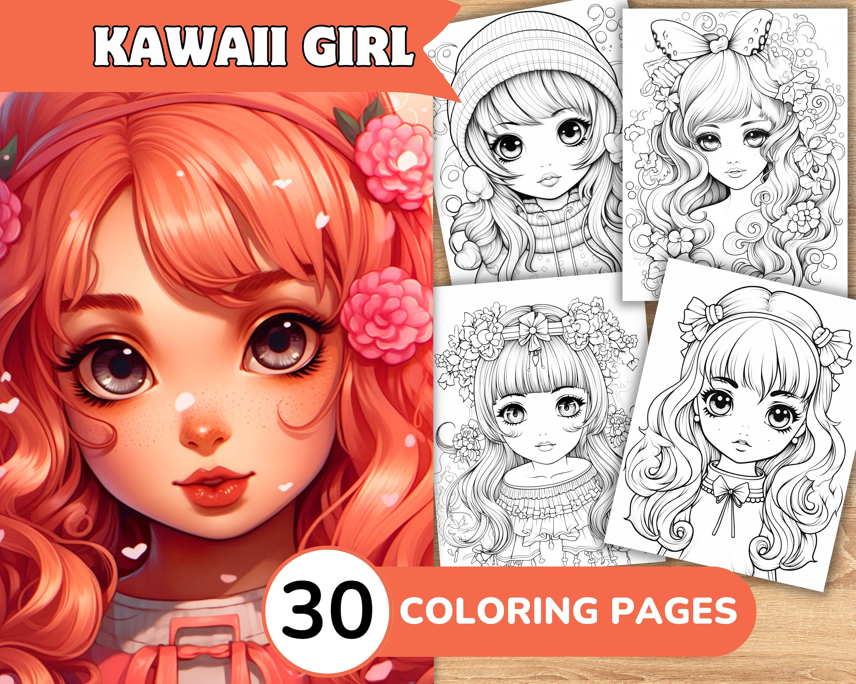 Kawaii coloring pages kawaii anime coloring kawaii manga coloring kawaii girl coloring cute girl coloring book