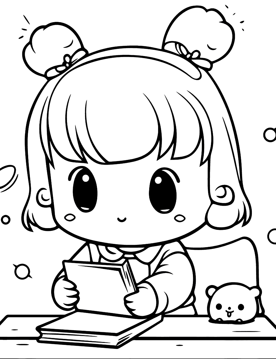 Kawaii coloring pages free printable sheets