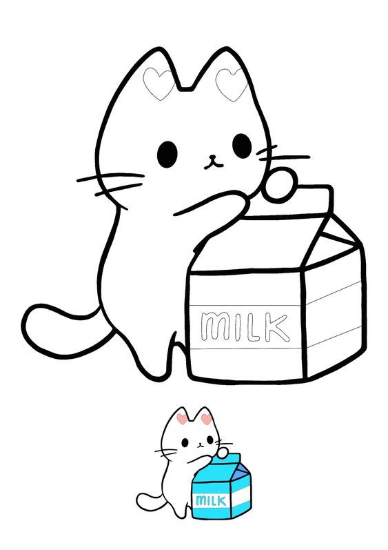 You can find here free printable coloring pages of kawaii cats kawaii coloring pages collection in â bunny coloring pages cat coloring book cat coloring page