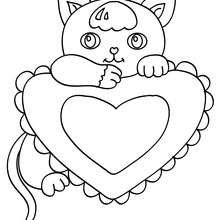 Kawaii kitten coloring pages