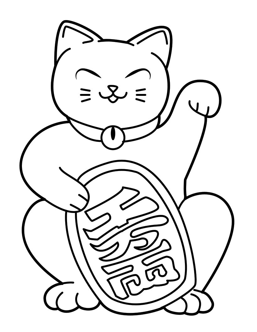 Cute cat coloring pages