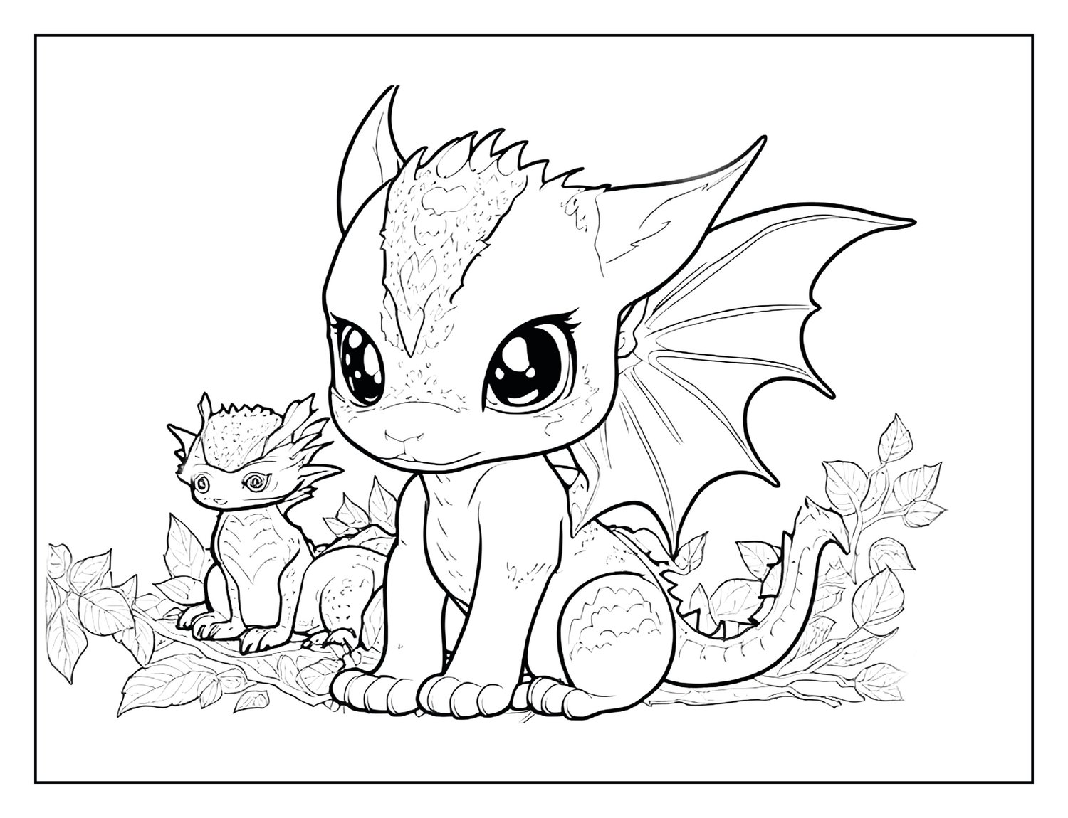 Baby dragon coloring book