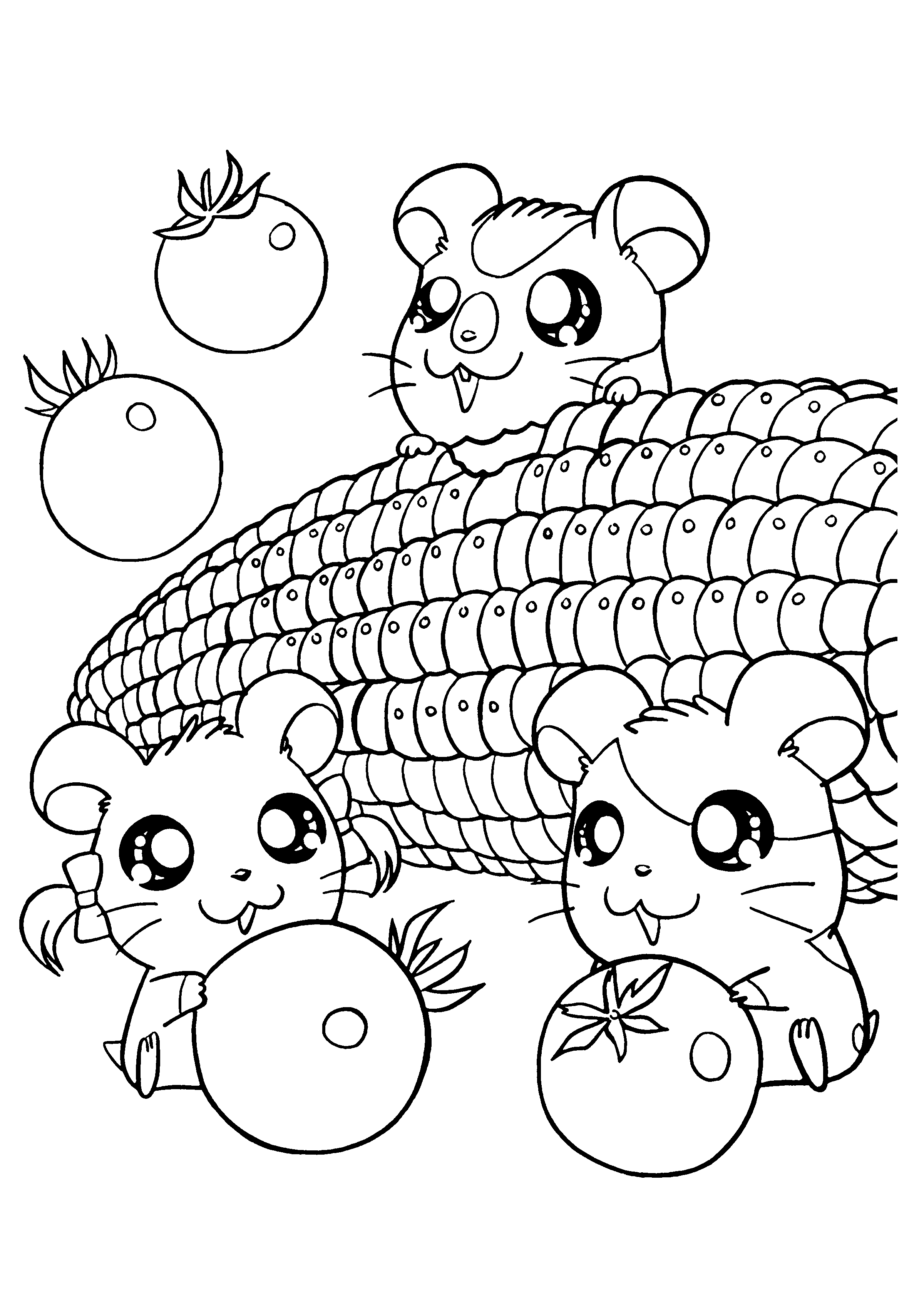 Kawaii coloring pages