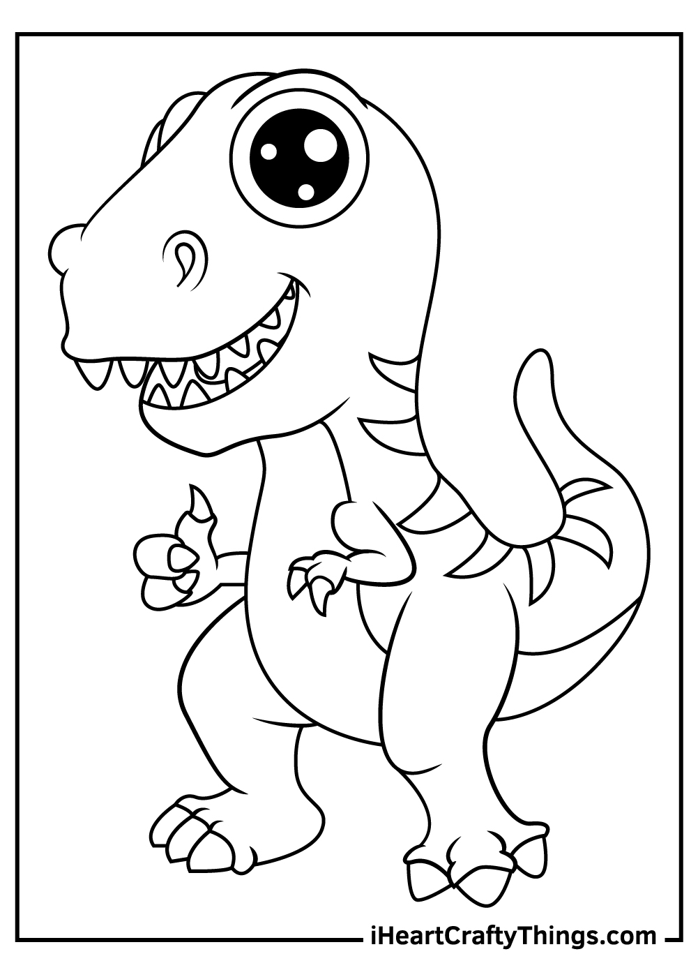 Cute dinosaurs coloring pages free printables