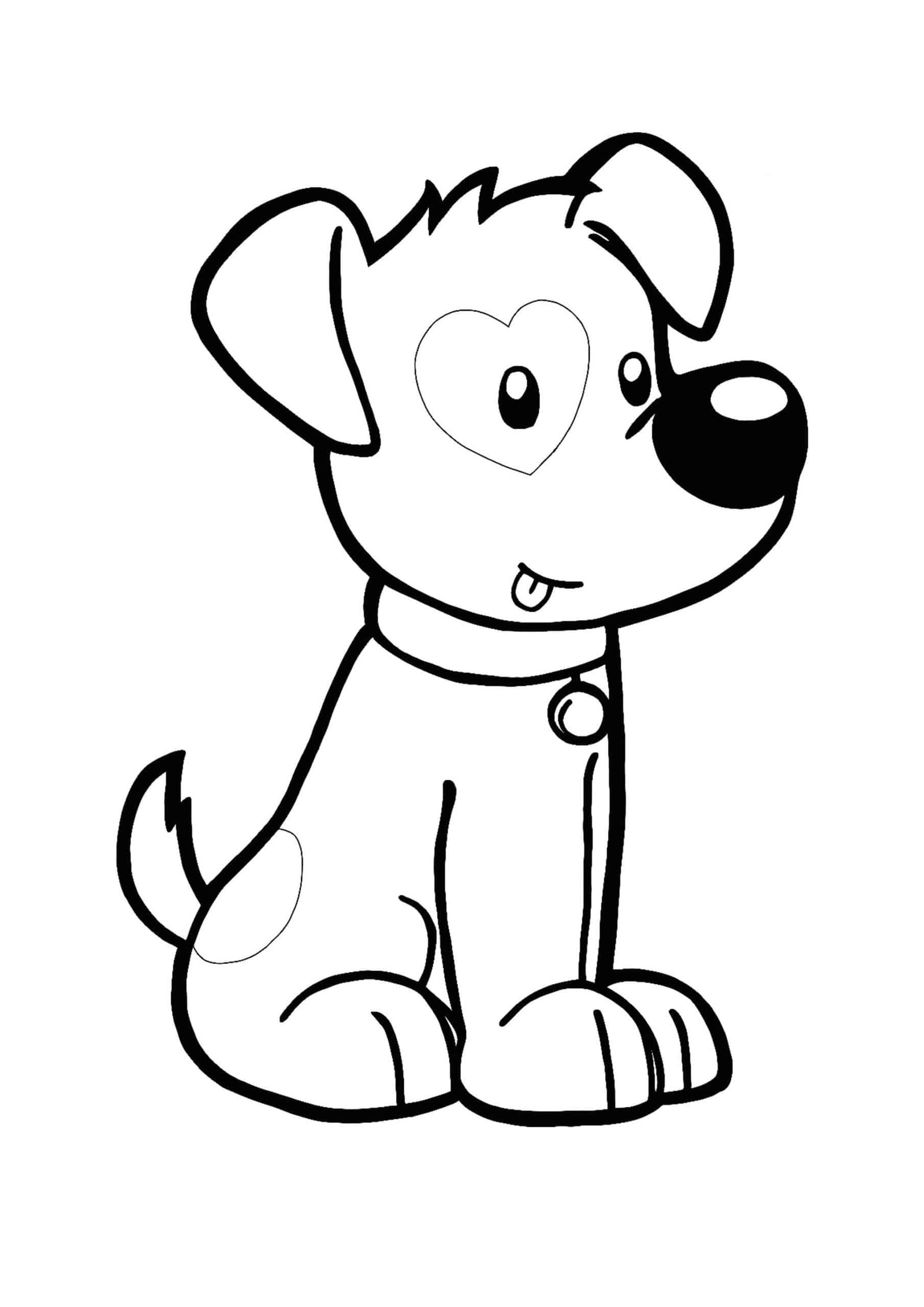 Kawaii dogs coloring pages