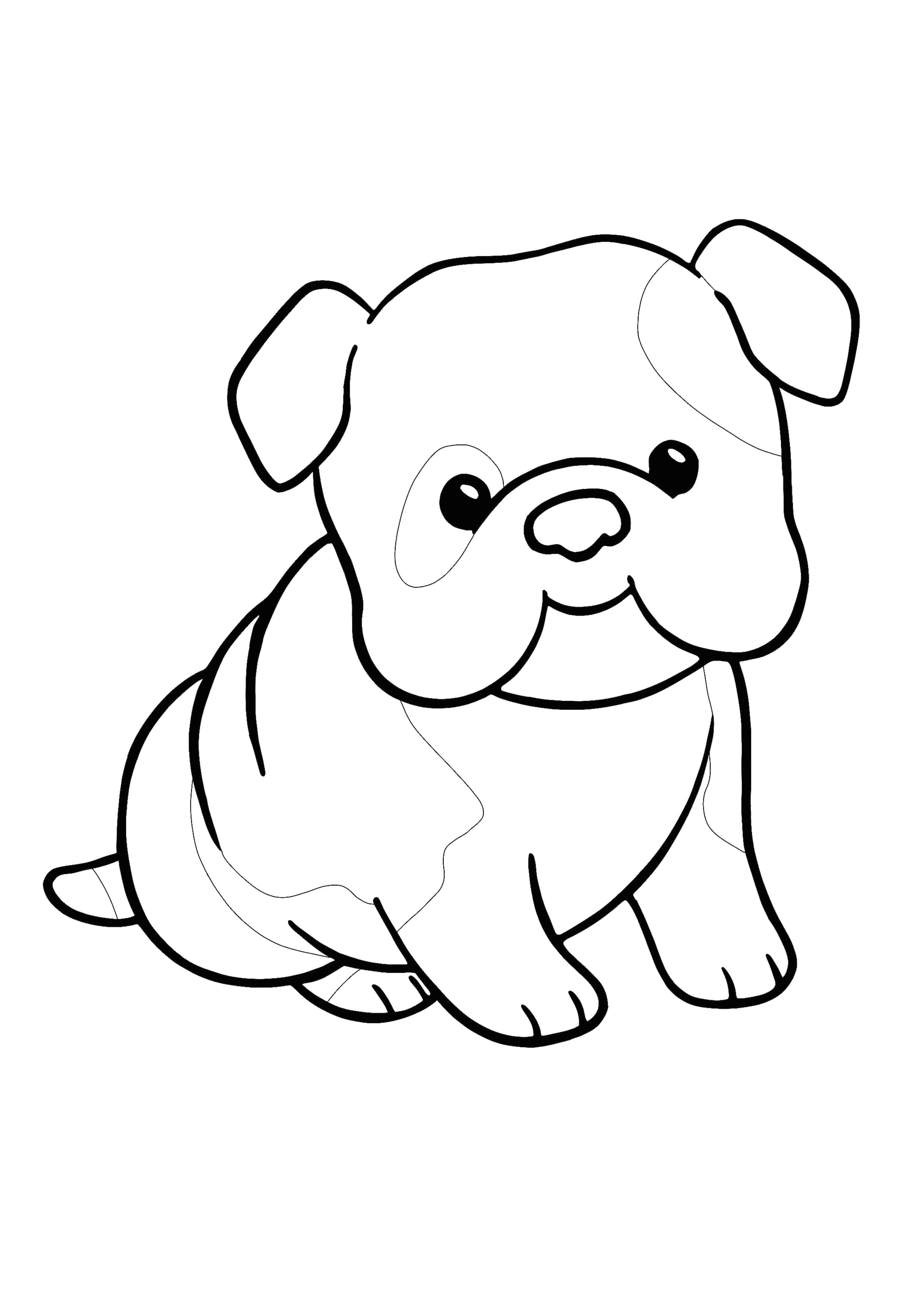 Kawaii puppy coloring page for kids puppy coloring pages dog coloring page coloring sheets for kids