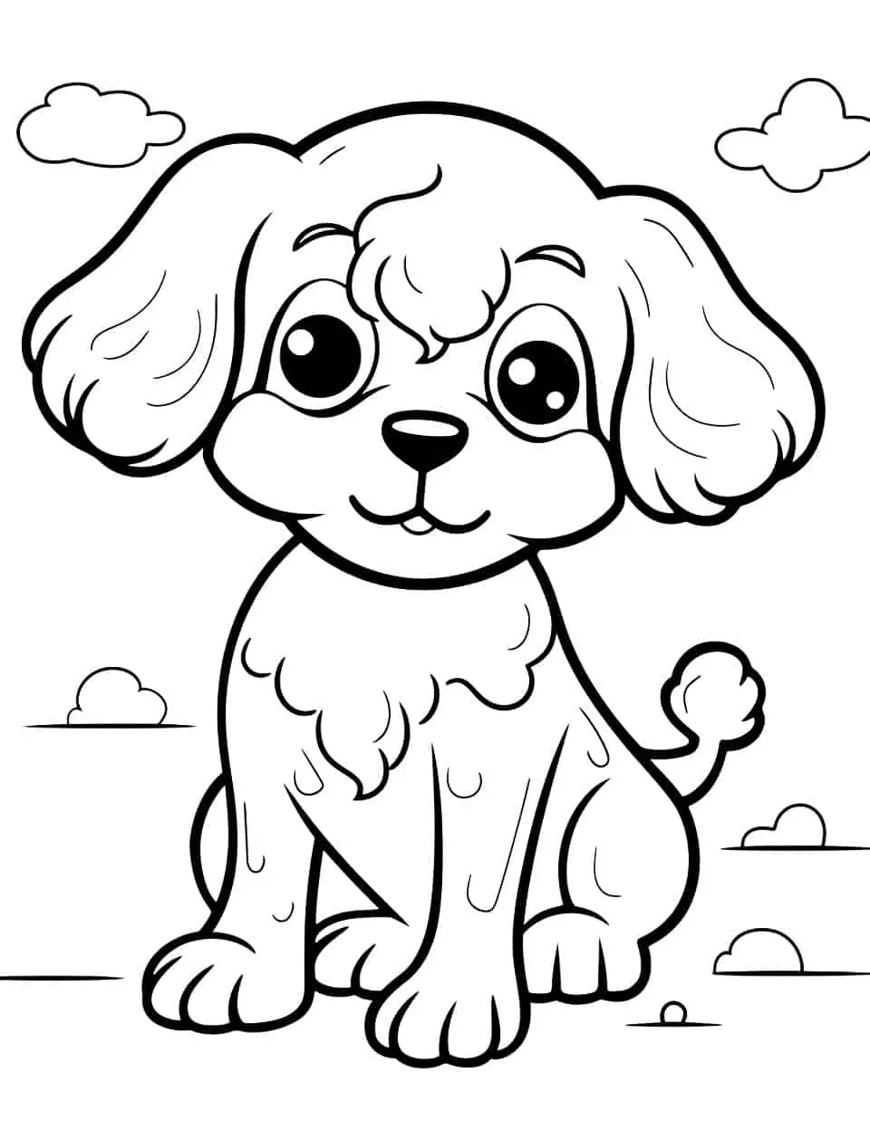 Dog coloring pages free printable sheets