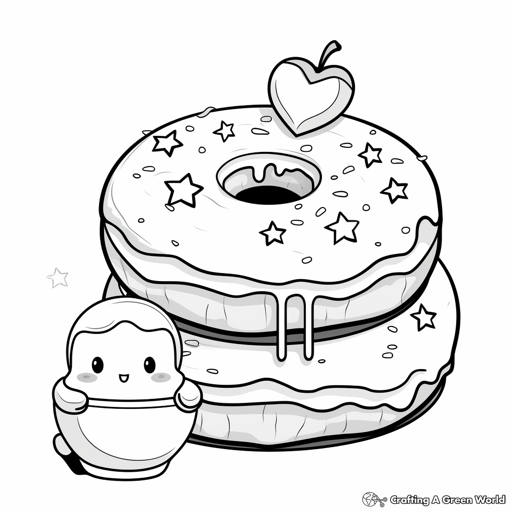 Food kawaii coloring pages