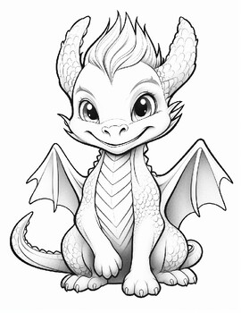 Cute dragon coloring pages for adults volume by art coloring book