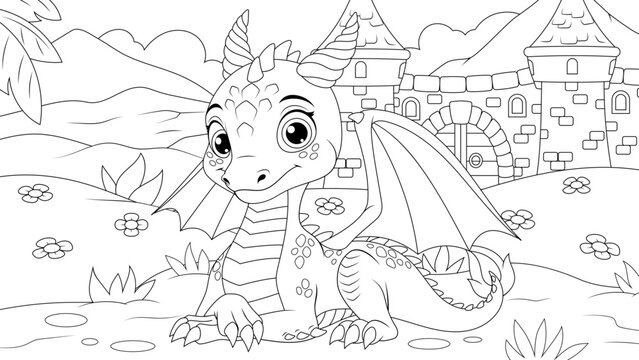 Dragon coloring pages images â browse photos vectors and video