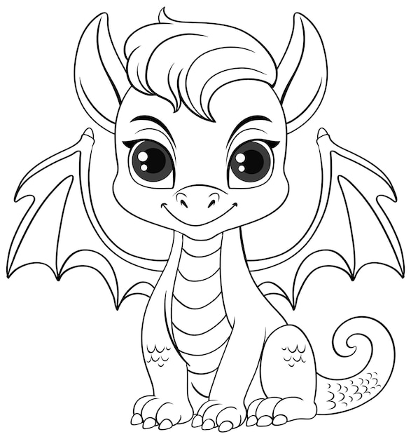 Cute dragons coloring pages images