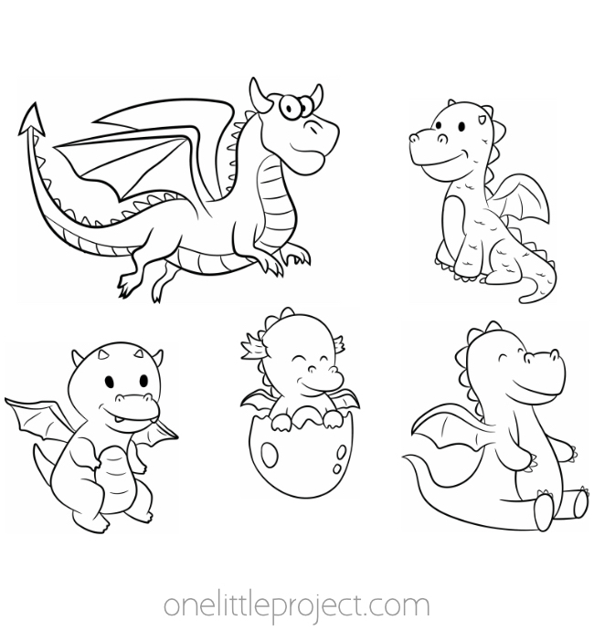 Free dragon coloring pages printable coloring pages of dragons