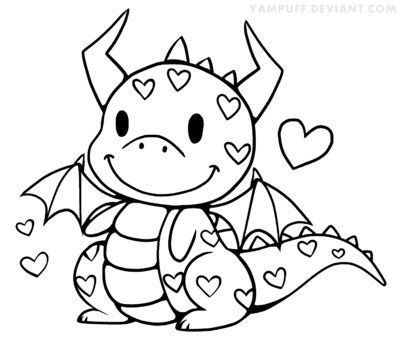 Cute dragon coloring pages