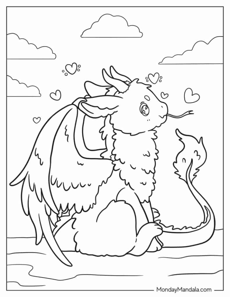 Dragon coloring pages free pdf printables