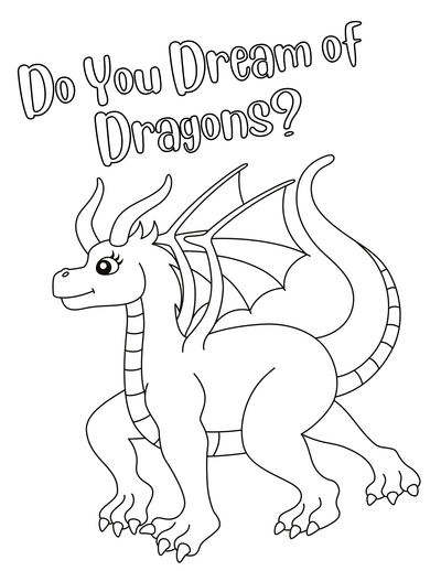 Cute dragon coloring pages