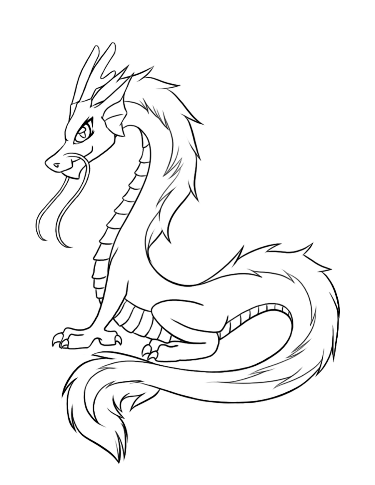 Free printable dragon coloring pages for kids