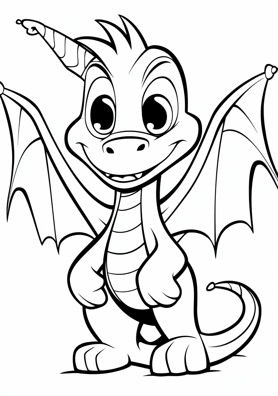 Cartoon dragon coloring s