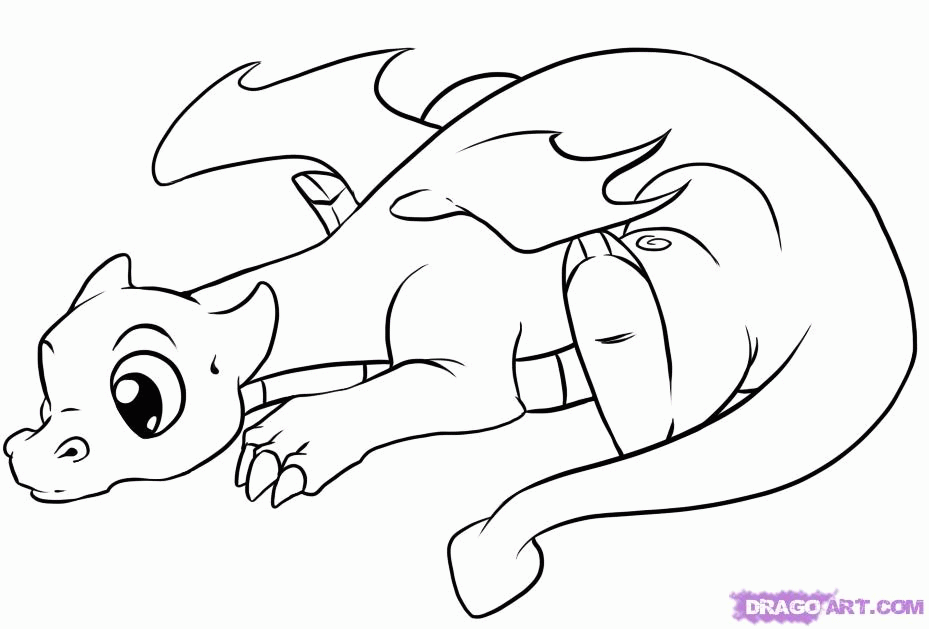 Cute dragon coloring pages printable for free download