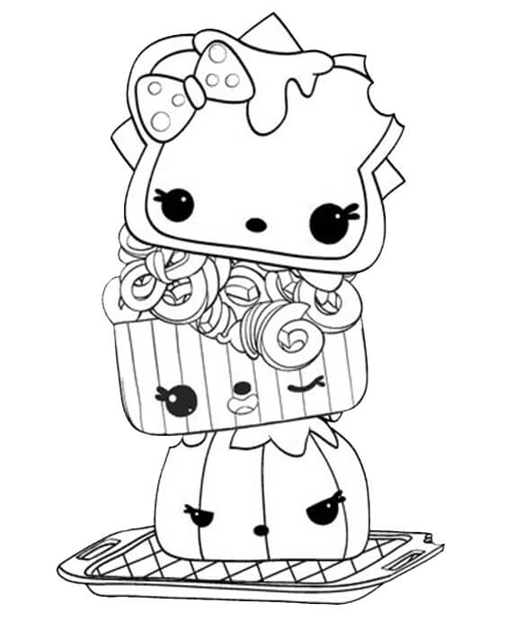 Free easy to print kawaii coloring pages