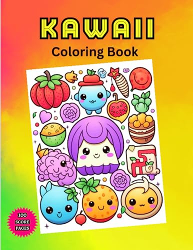 Kawaii coloring book cute and easy coloring pages with kawaii animals fast food coloring book for adults and kidsfun and relaxing designs featuring and puns by aima publishing