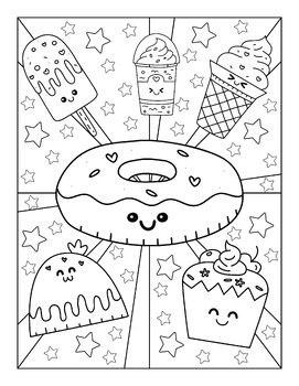 Cute kawaii coloring book more than fun and easy coloring pages with japanes