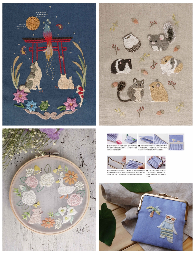 Animal embroidery lessons by chicchi digital cute animal embroidery patterns â