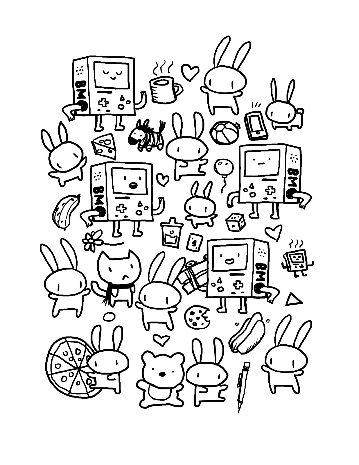 Kawaii coloring pages