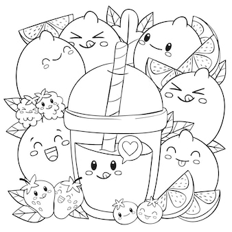 Kawaii coloring page images