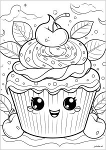 Kawaii coloring pages for adults kids