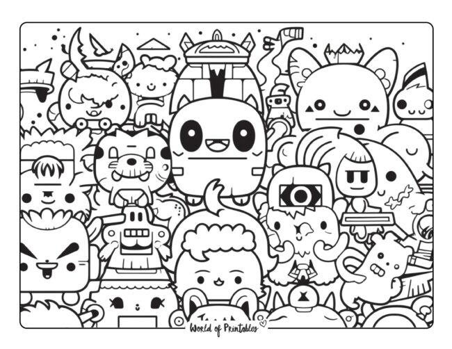 Kawaii coloring pages