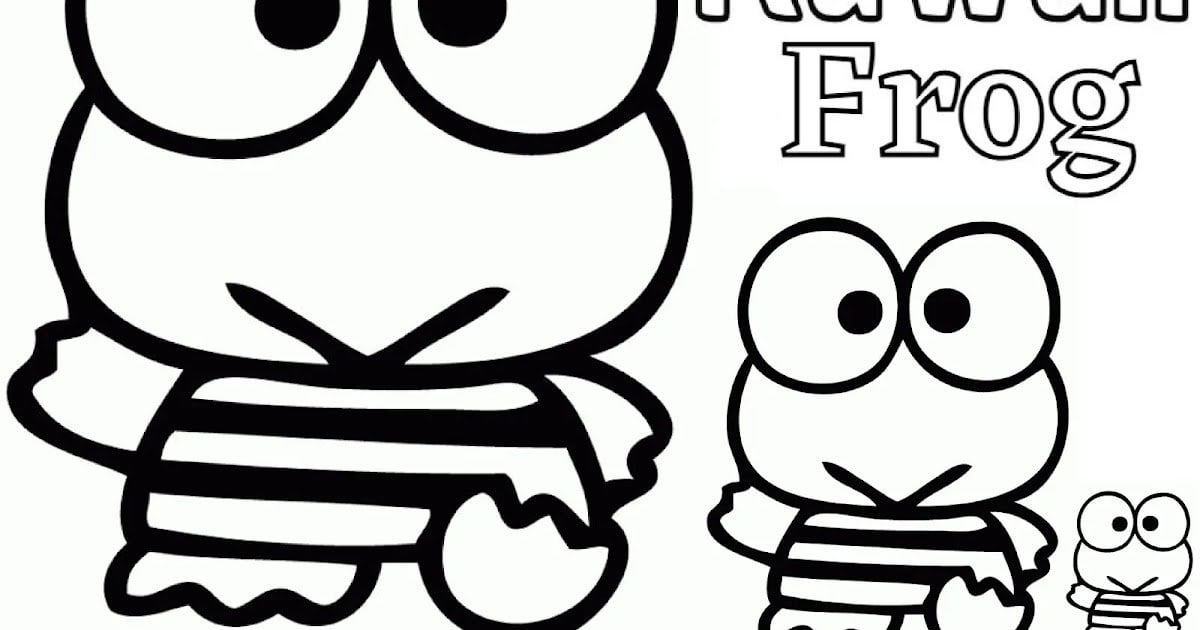 Kawaii frog coloring pages rcoloringpagespdf