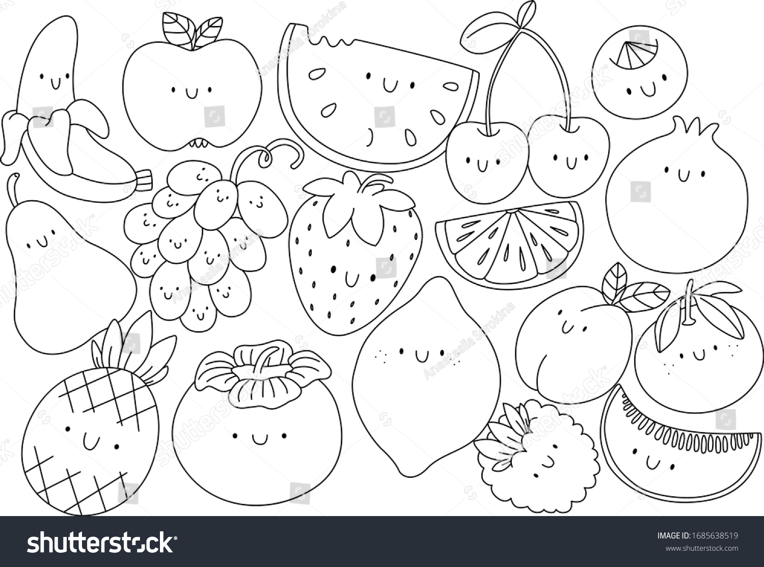 Thousand coloring book fruit royalty