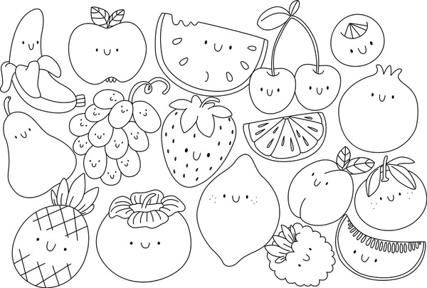 Thousand coloring book fruit royalty