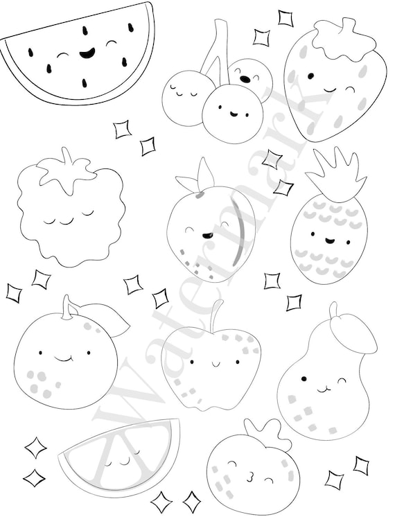 Food coloring pages kawaii fruit coloring page kawaii printable pdf for kids and adults
