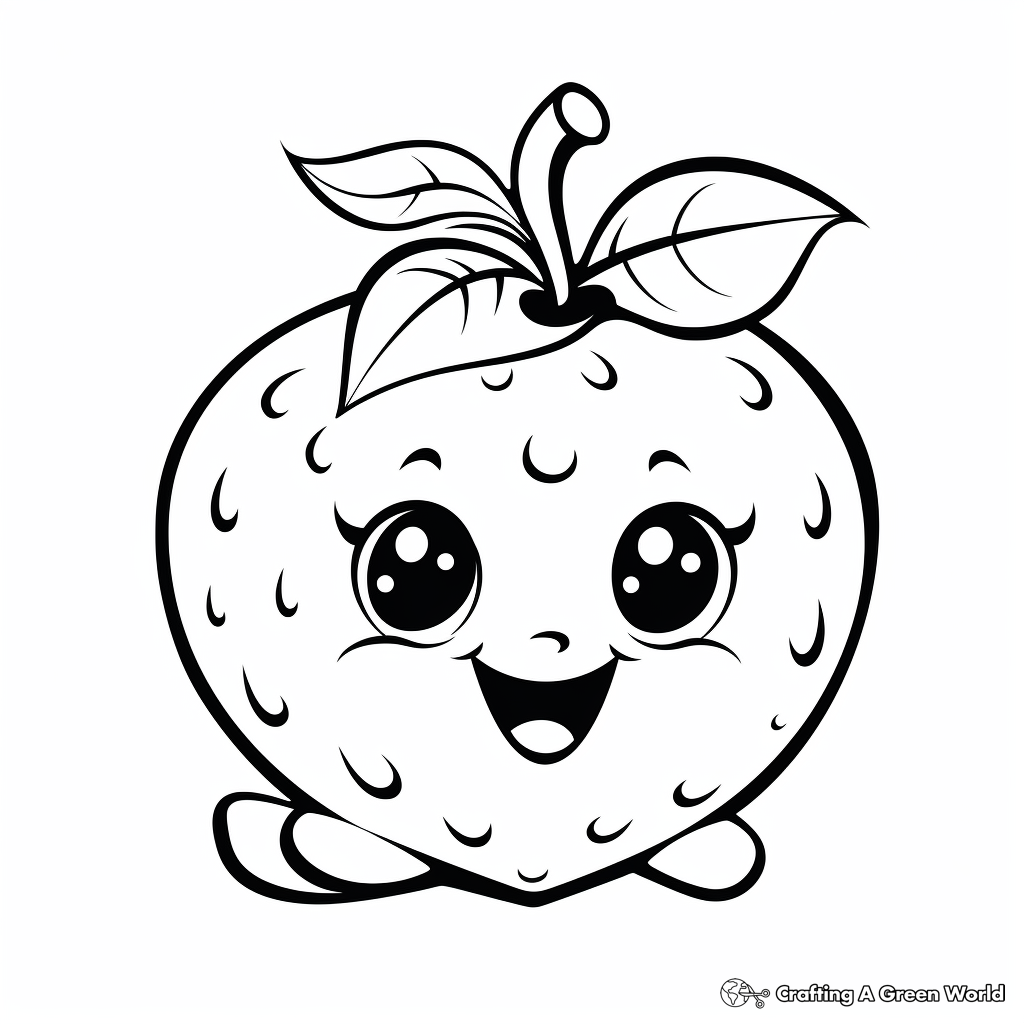 Cute fruit coloring pages