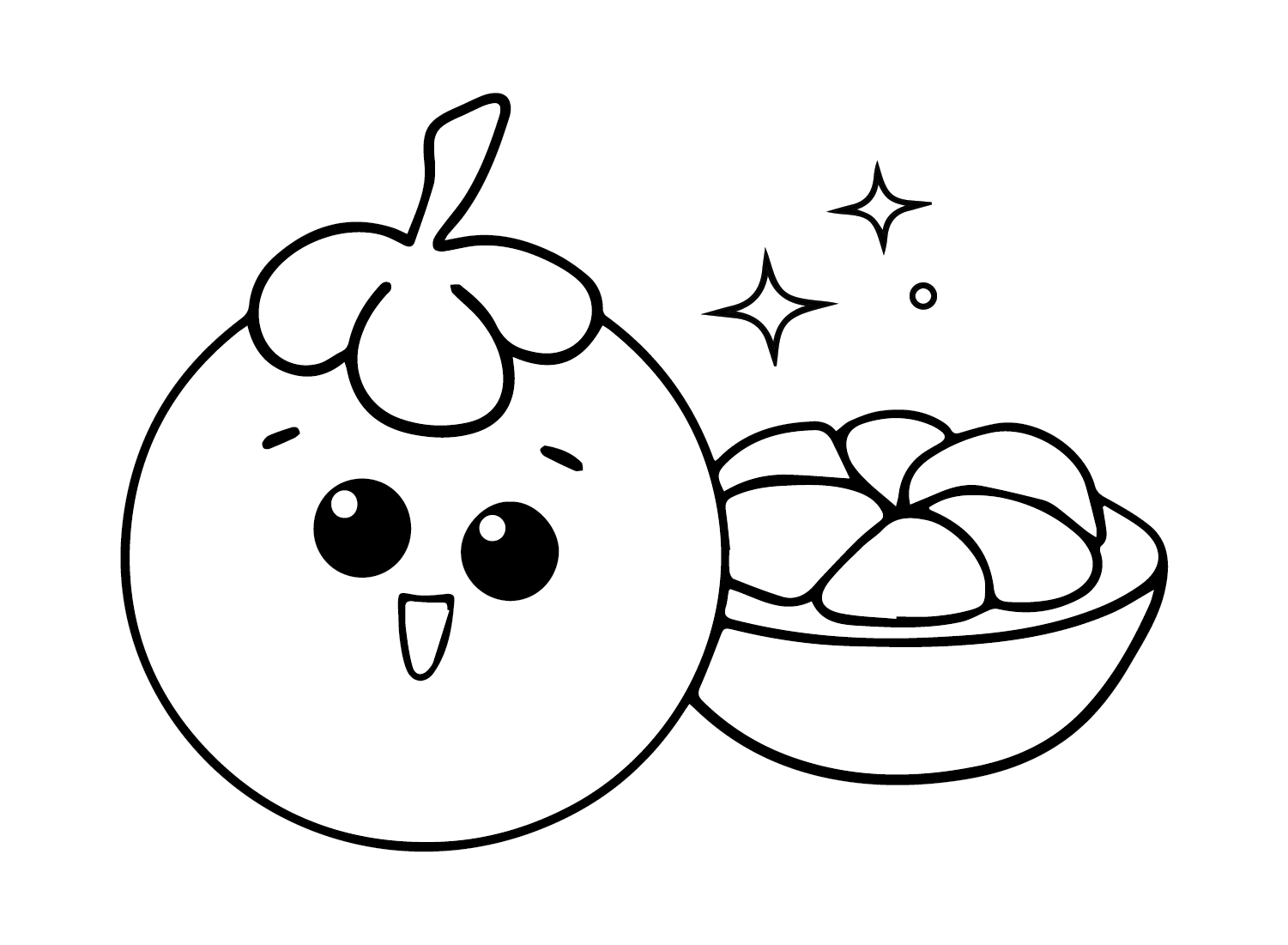 Mangosteen coloring pages printable for free download