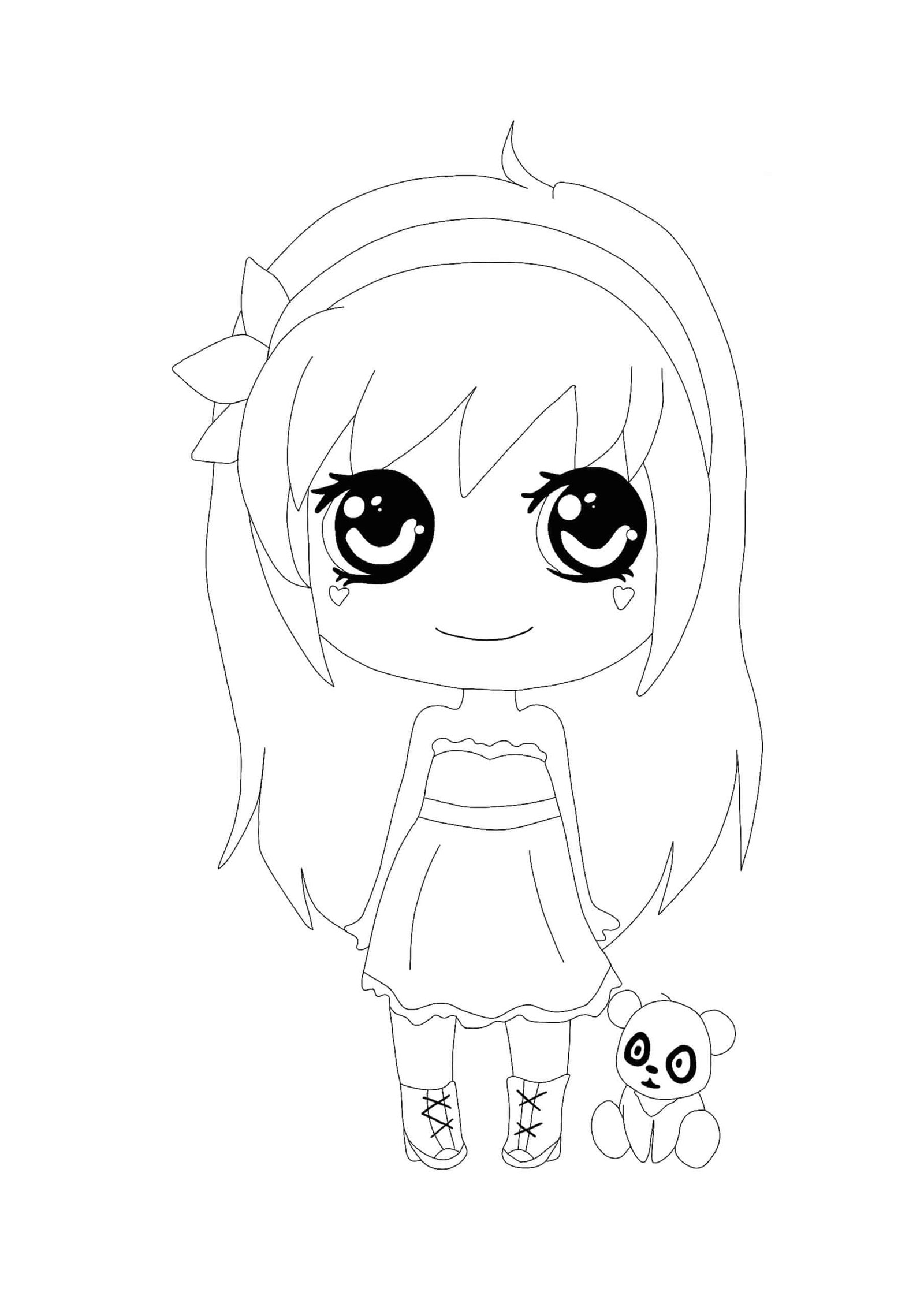 Kawaii people coloring pages